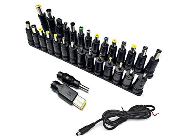 31Pcs Laptop DC Power Supply Adapter Connector Plug AC DC Jack Charger Connectors Laptop Power Adapter Conversion Head