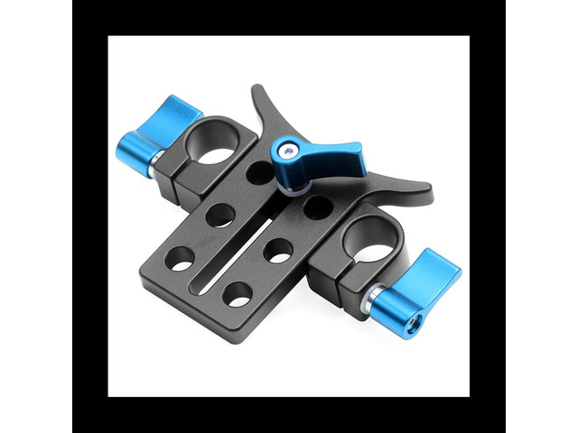 Aluminum Alloy 15MM Telephoto Lens Bracket Adapter Extension Tube Clip for 5D3 5D2 SLR DSLR Camera,Blue