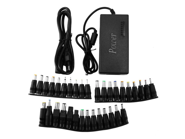 Universal DC 12V 15V 16V 18V 19V 20V 24V 4.5A 4A Adjustable Power Supply Adapter 34 Detachable Plugs for Laptop EU Plug