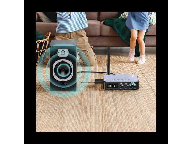 Multifunctional Audio Adapter Bluetooth 5.1 Receiver Transmitter NFC Bluetooth Audio Adapter Supports TF Card U Disk