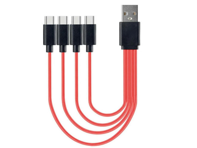 5V Charging Cable 4 in 1 Convert Type-C Adapter Splitter Cord For Mobile Phone 5V Charging Cable 4 in 1 Convert Type-C Adapter Splitter Cord...