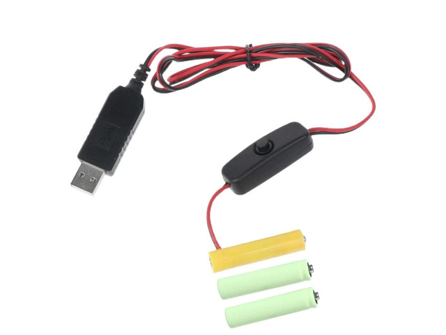 4.5V LR3 AAA AAA Cable with Replace 3Pcs 1.5V AAA Batteries for LED Light Toy 4.5V LR3 AAA AAA Cable with Replace 3Pcs 1.5V AAA Batteries for...