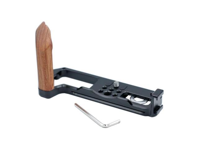 ruth's sister Vertical Quick Release L Plate Bracket Holder Wooden Side Grip L Bracket Replacement for X-T4 Camera