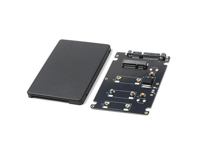 Ruth's sister Mini Pcie mSATA SSD to 2.5 inch SATA3 Adapter Card with Case 7 mm Thickness black
