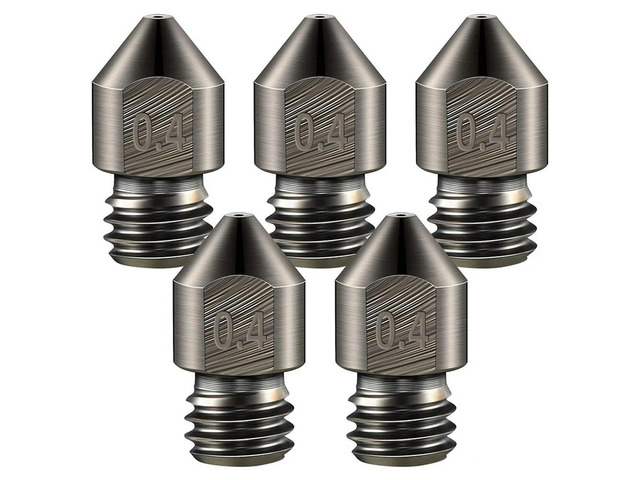 Ruth's sister 5Pack Hardened Steel Tool High Temperature Pointed Wear Resistant MK8 Nozzles 0.4 Mm/ 1.75 Mm 3D Printer Compatible