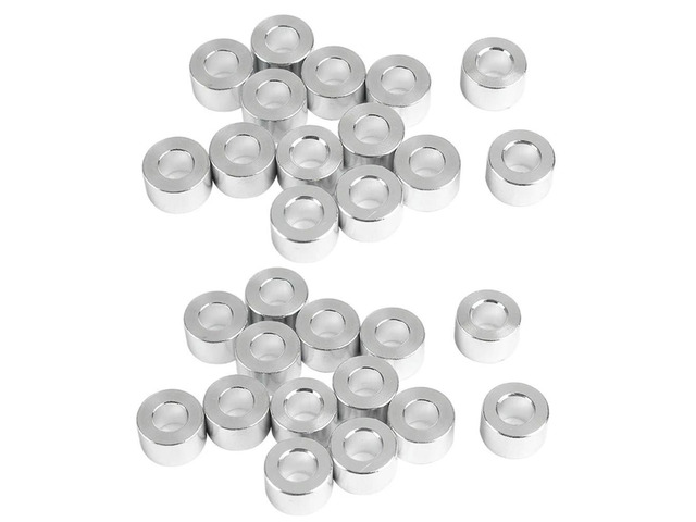 Ruth's sister 20X Aluminum Column Flat Gasket Bushing 6Mm Aluminum Bushing Aluminum Barrier 3D Printer Accessories For Openbuilds