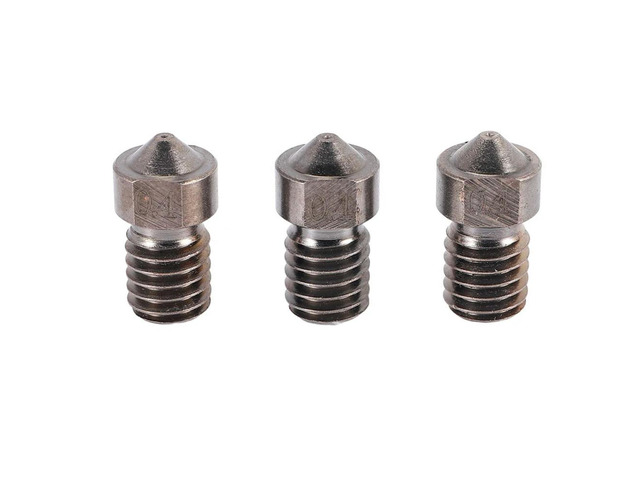 Ruth's sister 3D Printer Accessories E3D Nozzle Hardened Steel Die Steel Super Hard 1.75/0.4Mm Nozzle (3 Pcs)