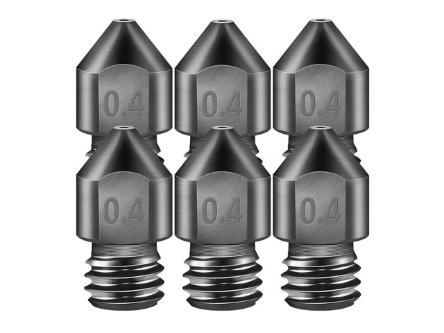Ruth's sister 6 Pcs 3D Printer Extruder Nozzle Mk8 Hardened Steel Nozzle 0.4 Mm/1.75 Mm Ender 3 Wear-Resistant Nozzle For 3D Printer