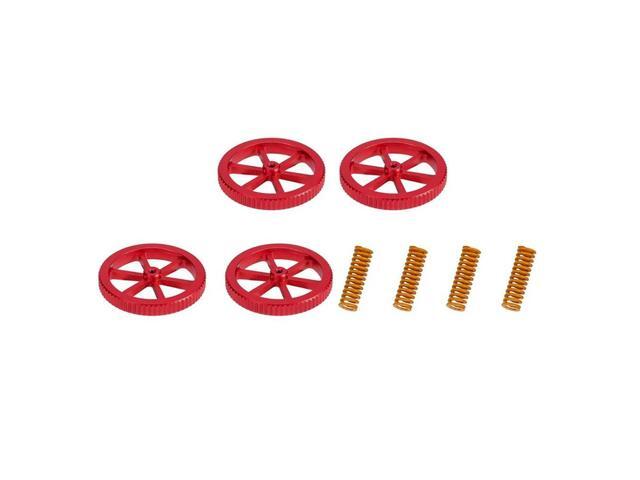 Ruth's sister 4PCS Aluminum Hand Twist Leveling Nut With 4PCS Hot Bed Die Springs For Ender 3 3 Pro Ender 5 5 Plus Pro CR-20