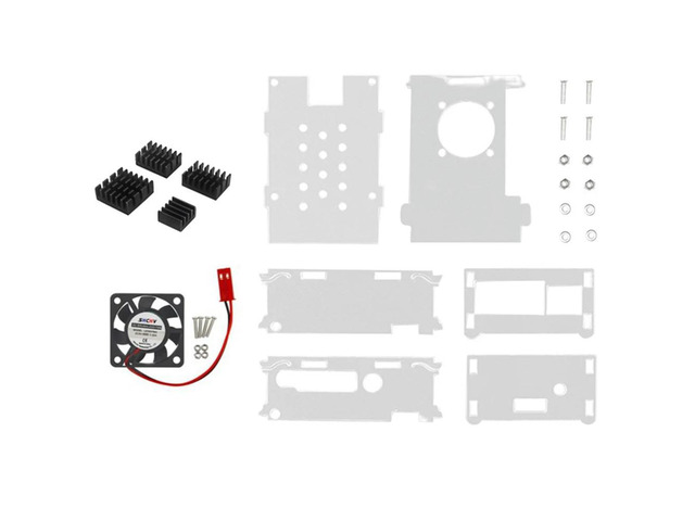 Ruth's sister 1 Set For Banana Pi M5 Transparent Shell With Cooling Fan+Heatsink