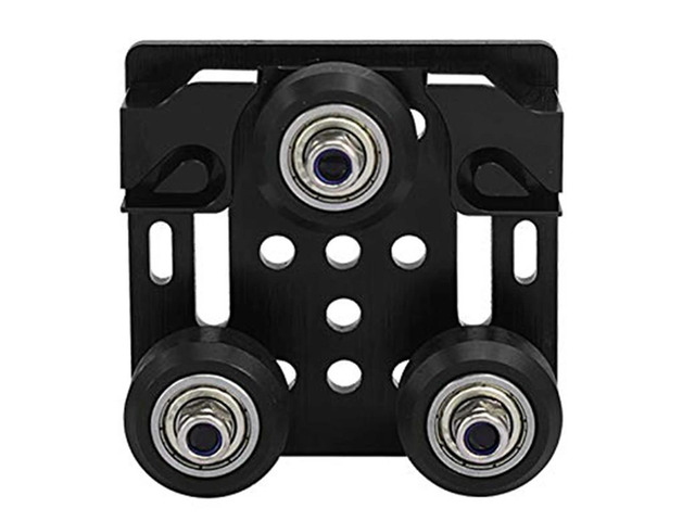 Ruth's sister V Wheel With Plate And 6Mm Belt Buckle For 2020 Aluminum Profile 3D Printer Parts For CNC Kossel Black Wheel