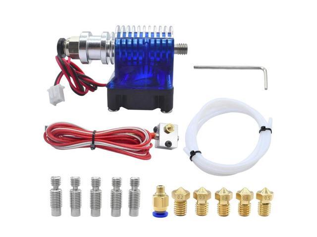 Ruth's sister J Style Head Hotend Full Kit With 5 Pcs Extruder Print Head + 5 Pcs Nozzle Throat For E3D V6 Makerbot Reprap 3D Printers 24V