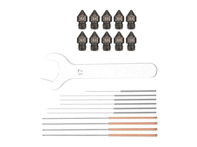 Ruth's sister 3D Printer Nozzles, Hardened Steel MK8 Nozzle With Cleaning Tool Kit For Ender 3 / Ender 3Pro, CR-10 Series, Prusa I3