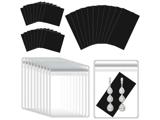 Ruth's sister 120 Anti Tarnish Strips Sets Anti Tarnish Strip Tabs 50 Pieces Self Seal Zipper Plastic Bags For Jewelry Rings Earrings