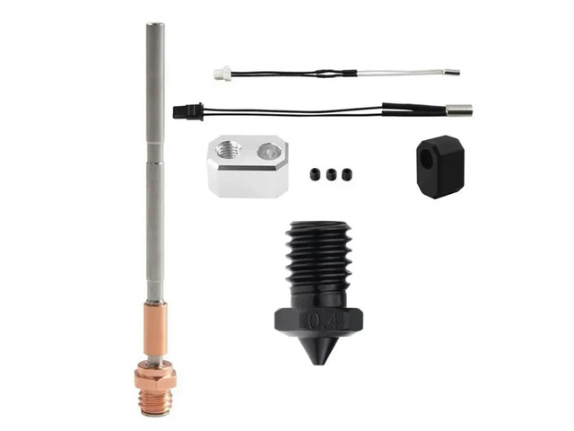 Ruth's sister For Prusa I3 MK4 Extruder Hotend Kit 0.4MM Hardened Steel 3-Hole Nozzle Aluminum Heating Block 24V 40W Heating Rod