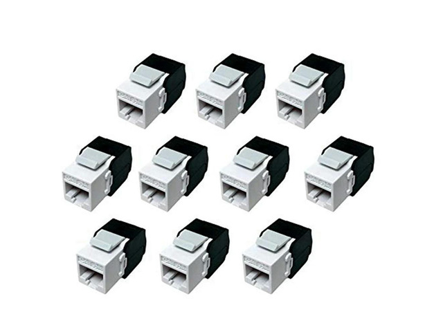 Ruth's sister 20-Pack Cat6a RJ45 Keystone Jack - Cat6 Compatible -180 Degree Toolless -Ethernet Wall Jack -Cat6a Network Coupler