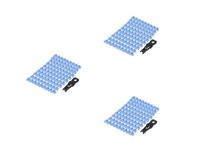 Ruth's sister 300 Pcs Blue RJ45 Port Ethernet LAN Hub Anti Dust Cover Plug Cap Blockout Protector With Proprietary Lock And Key