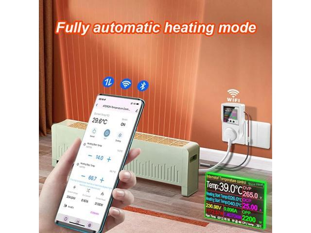 Ruth's sister Tuya Smart Home Socket AC Voltmeter Thermostat With Timing Switch Sensor Probe Cooling And Heating EU Plug