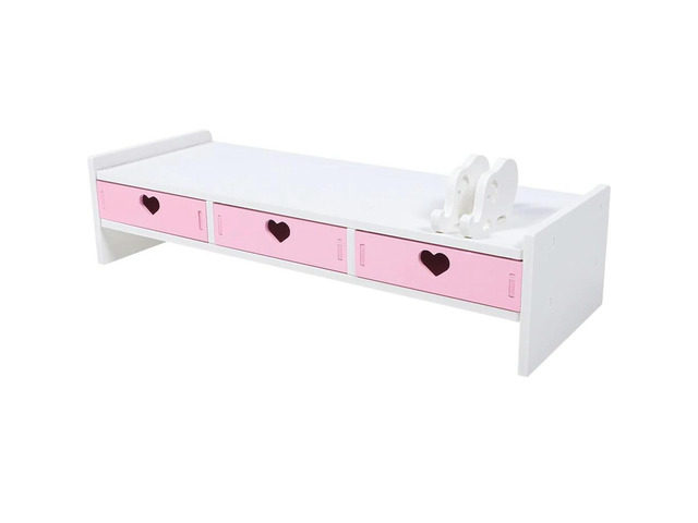 Ruth's sister Laptop Monitor Stand Desk Top Organizer Shelf Computer Screen Riser Heightened Rack Pvc Office Support Mount