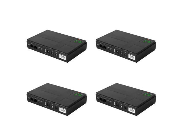 Ruth's sister 4X 9V 12V UPS Uninterruptible Power Supply Mini UPS USB 10400Mah 18W Backup For Router CCTV(US Plug)
