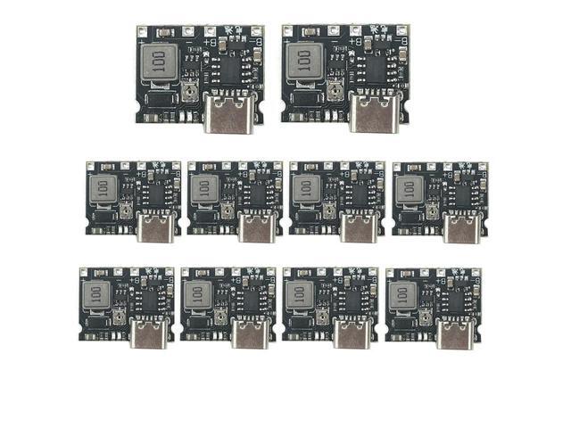 10 Lithium Li-Ion 3.7V 4.2V Charger Board Type-C 2A Fast Charge Module DC-DC Step Up Boost Module-AB01