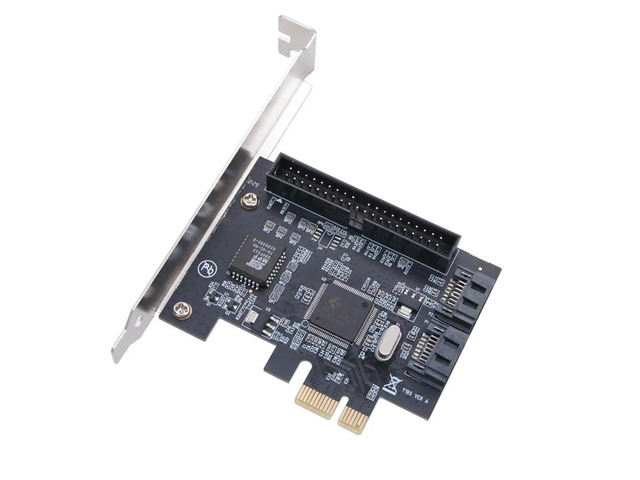 Desktop PCI E Graphics Card to 2 Port SATA Adapter Card PCI E to SATA IDE Expansion Card 3.5 Inch IDE Adapter Card-AB01