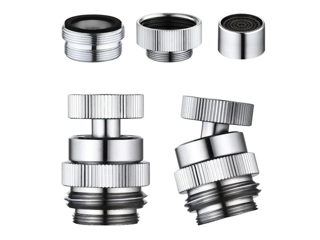 Sink Faucet Adapter Kit Swivel Aerator Adapter to Connect Garden Hose,Multi-Thread Garden Hose Adapter,3/4in GHT Thread-AB01