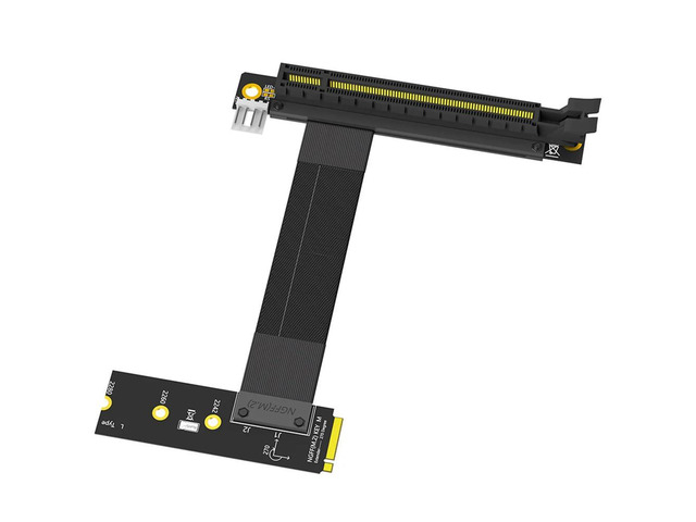 M.2 NGFF Key M to PCIe 16x Graphics Card Riser Adapter Card, Nvme to PCI-Express 16X Extension Cable(Left Direction)-AB01