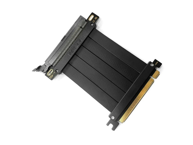 PCI-E 4.0 16X Graphics Card Extension Cable Adapter Board Expansion Port 180 Degree 10CM Cable-AB01