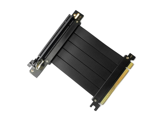 PCI-E 4.0 16X Graphics Card Extension Cable Adapter Board Expansion Port 90 Degree 15CM Cable-AB01