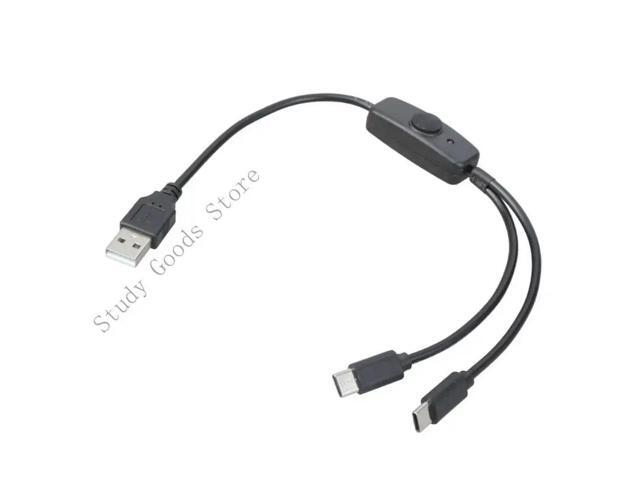 Double USB C Splitter Cable Power 2 USB C Devices Multi USB Type C