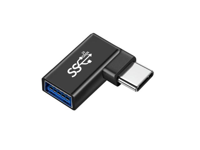 High Speed USB C Male to USB Female Adapter 90 Degree Bend plugs & Plays for Car