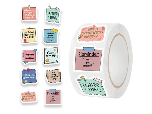 500Pcs Inspirational Sticker Motivational Quote Label Sticker for Water Bottle Scrapbook Journal Laptop Guitar Luggage