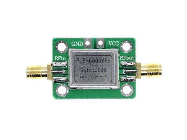 5M-6GHz Broadband High Gains 20dB LNA Low Noise RF Amplifier Module Ham Radio with Shielding Shell for Shortwave FM TV