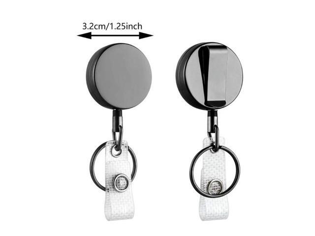 Heave Duty Badge Reels Retractable Keychain Badge Holders Reel Carabiner Badge Holder for Card Name Keychain