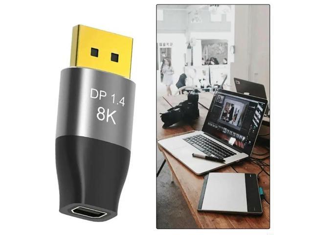 Two Function Mini DisplayPort Adapter Support Up to 8K@60Hz 4K@144Hz Resolution