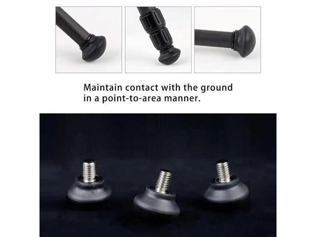 Universal Rubber Feet Spikes for Tripods and Monopods with 3/8' Thread Stainless Steel and Silicone Construction