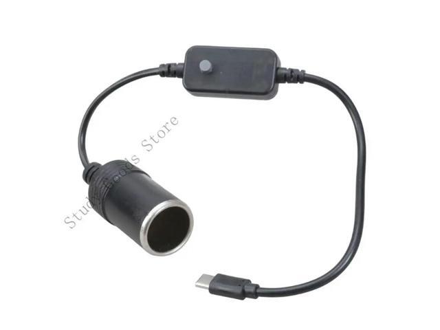 5V to 20V USB C to 12V Car Socket Converters Cable for Vehicle Electronics