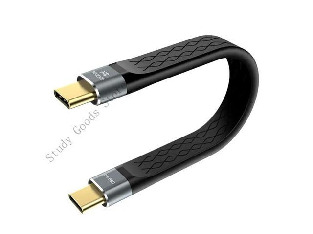 USB4 Short Cable 5.9Inch Flat 40Gbps Transfer 240W Fast Charging for Phone Pad