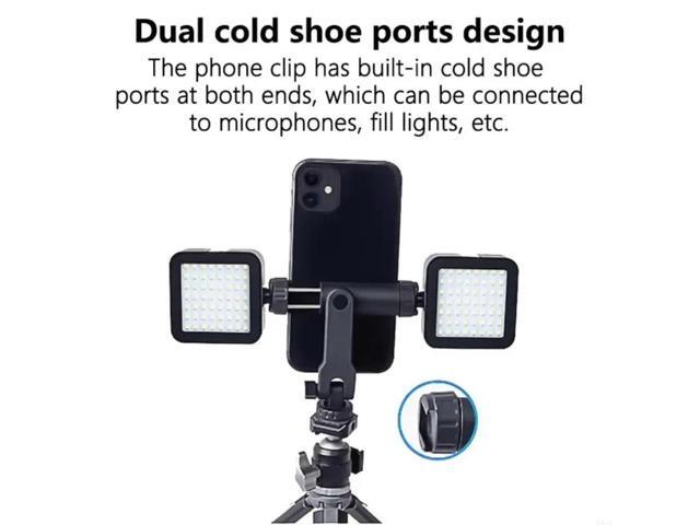 Small Phone Holder with Rotating & Tiltings Capabilities 1/4 Thread for Tripods