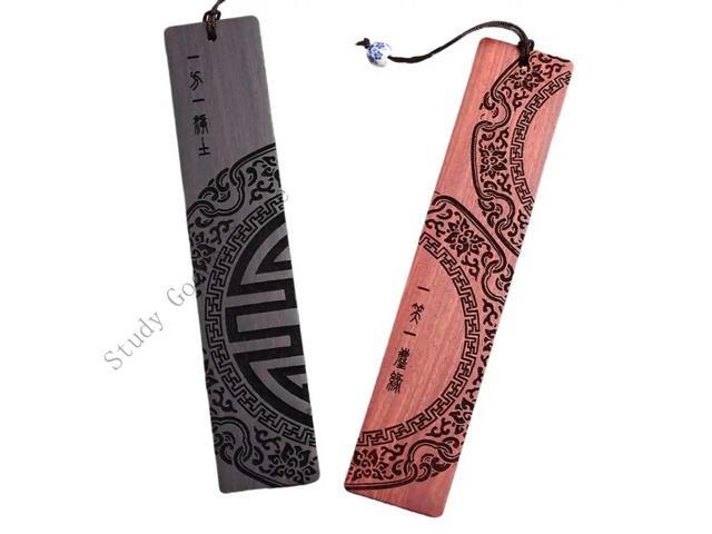 2Pieces Vintage Carved Bookmarks Bookmarks with Pendant for Book Lover Student Teacher Kids Adult Reading Aids