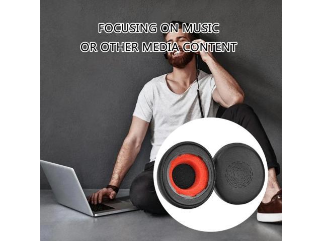 1Pair Ear Pad Replacement Leather Earpads Ear Cushions Sponges Cover Earmuffs for Jabra Evolve2 55 Headphones