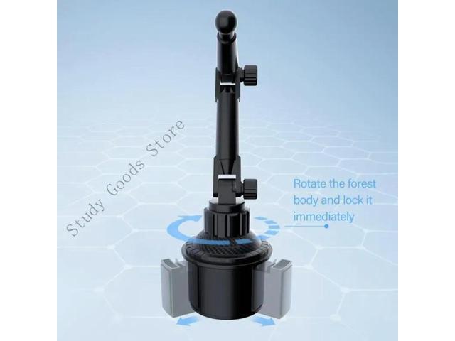 Car Cup Holder Tablets Mount Adjustable Arm No Shaking Fit 4-12.9inch Devices