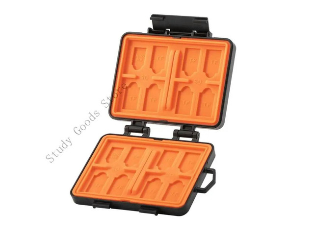 Waterproof Memory Card Storage Box For Small Memory Cards Easy Carry 24 Slots Memory Card Holder Box