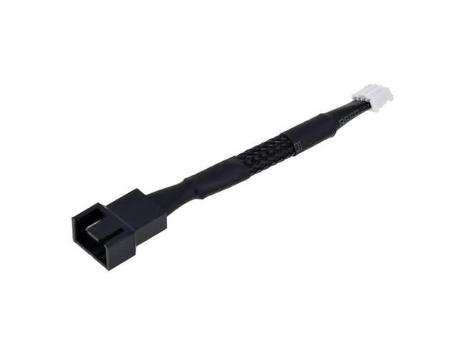 Graphics Card PWM Fan Adapter Connection Cable Small 4pin To Universal 3pin 4pin Black Woven Fan Cable