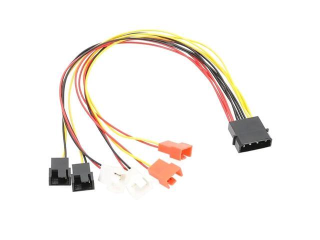 4Pin Molex to 3Pin/4 Pin 12V 7V 5V PC Case Fan Power Adapter Cable 3Pin 4Pin Connector Computer Cooling Fan Splitter