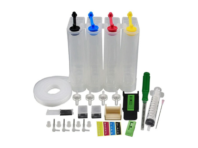Continuous Ink Supply System for Inkjet Printer Universal Colors Refill DIY Kits Ink Tank Replacement for Printer