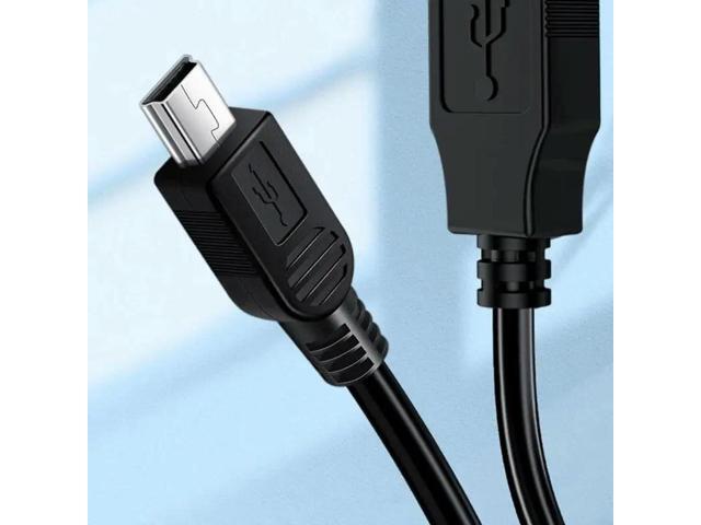 80cm Fast Charging USB Data Cord Mini USB Cable Line for Speakers and More Black