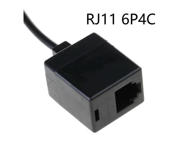 RJ11 6P4C Female to Ethernet RJ45 8P8C Male Adapter RJ45 to RJ11 Converter Cable