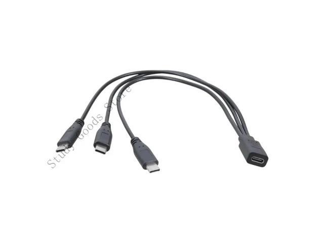 Type C Splitter Cable Triple Port Charging Cord 30cm Length Charging Cable 5V3A Fast Cord for Multiple Devices